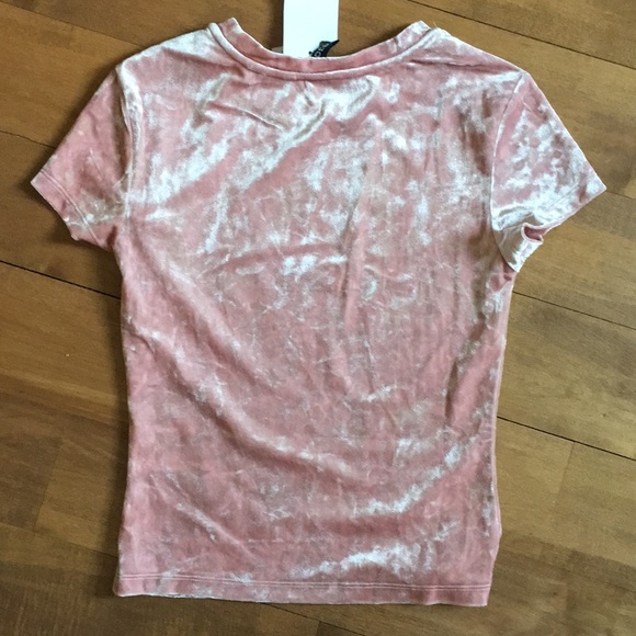 NWT H&M Soft Velvet Crop Top Young & Fearless - Picture 3 of 3
